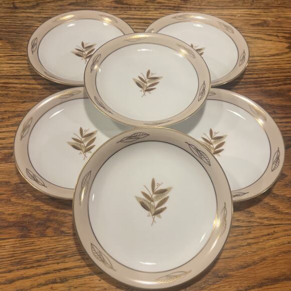 SET OF SIX Noritake Fontana 6” Bread & Butter Plates Pristine EXCELLENT! - Picture 1 of 9